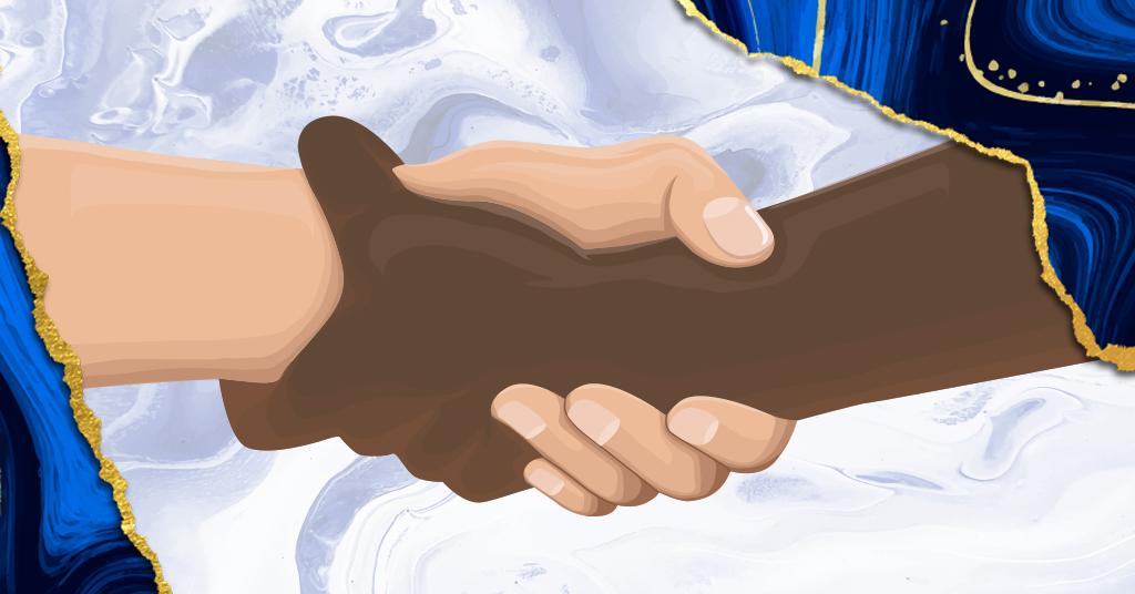 Hand Holding 40th Graphic